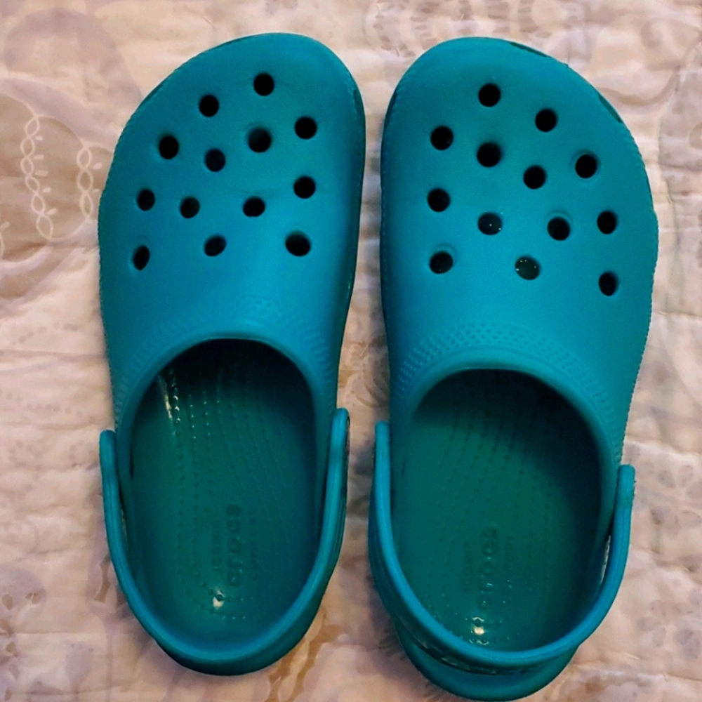 Girls or Boys Teal Crocs